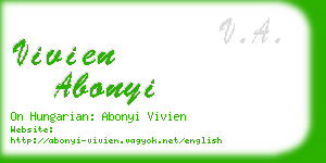 vivien abonyi business card